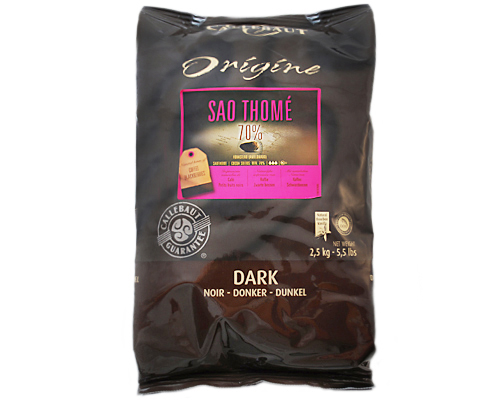 Pure Original Dark Saothome Chocolate In Callets 70% - Barry Callebaut 2.5 Kg
