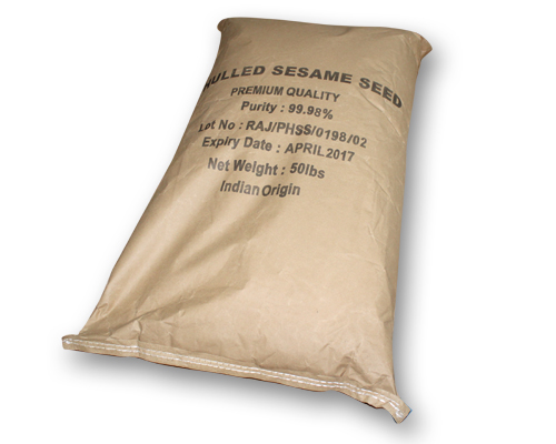Hulled Sesame Seeds  99.98% Purity India - 50 Lbs - 22.68 Kg