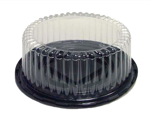 Cake Fluted Dome Combo 8'' X 3.5''  Clear 100 Units