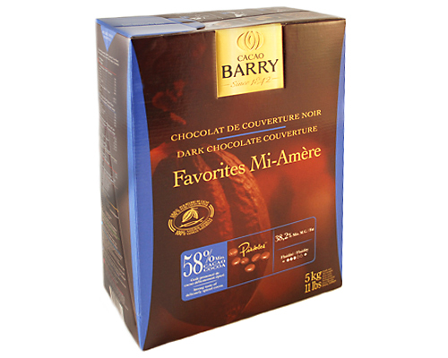 Barry Dark Chocolate Pistoles 58% Semi-Sweet Favorite 5 Kg