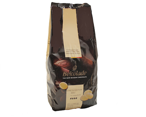 Belcolade White Chocolate Pistoles 28% 10 Kg