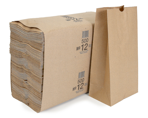 Brown Grocery Bags 12 Lbs Box 500