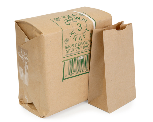 Brown Grocery Bags 3 Lb Box 500