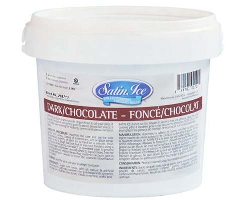 Dark Chocolate Ice Rolled Fondant 2.5 Kg Satin Ice