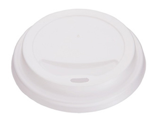 Lid - Paper Hot Cup - Domed - White - 8Oz / 500