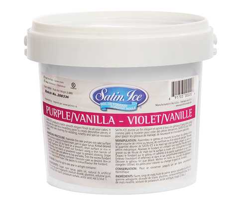 Purple Vanilla Ice Rolled Fondant 2.5 Kg Satin Ice