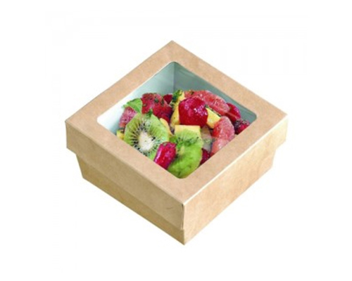Square Recycled Carboard Box With Window ''Krayb115'' 50