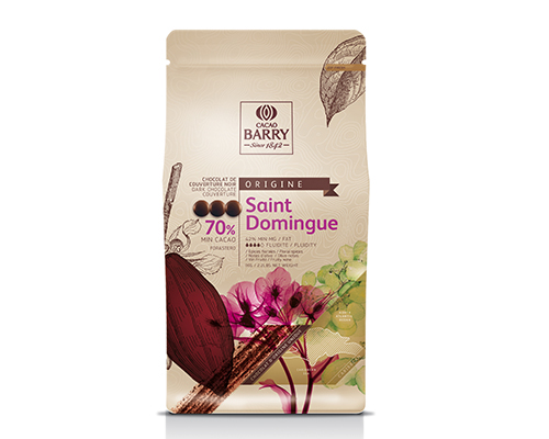 St-Domingo Dark Chocolate Covered Pistoles 70% 1 Kg Cacao Barry