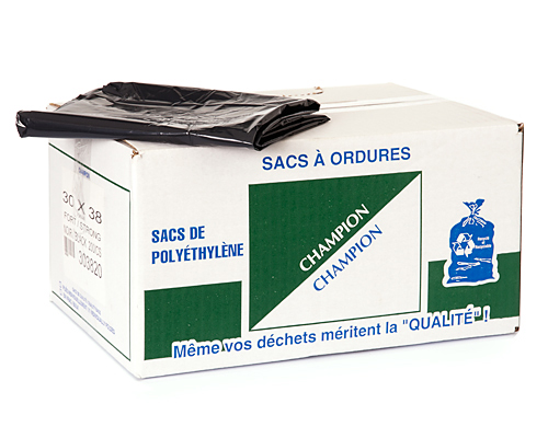 Strong Black Garbage Bag 30''X38'' 200Un