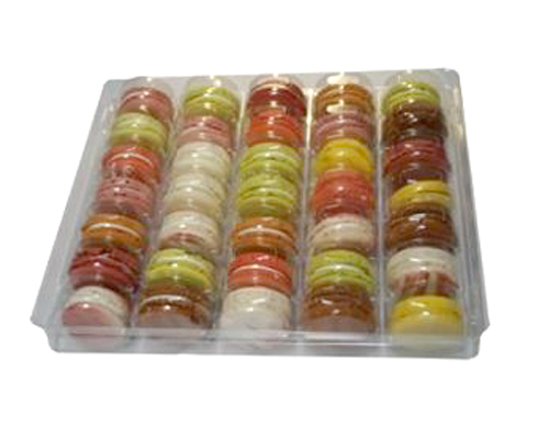 Tray With Slots For 35 Macaroons Clear / 400 Un