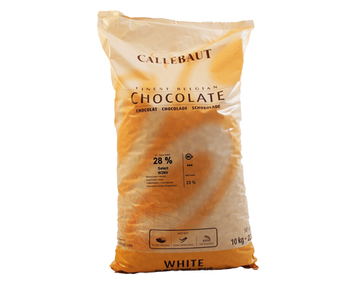 W2 Callebaut White Chocolat Pistoles 28% 2X10 Kg
