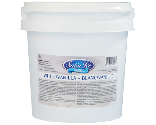 White Vanilla Ice Rolled Fondant 10 Kg Satin Ice