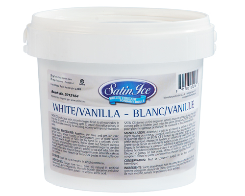 White Vanilla Ice Rolled Fondant 2.5 Kg Satin Ice