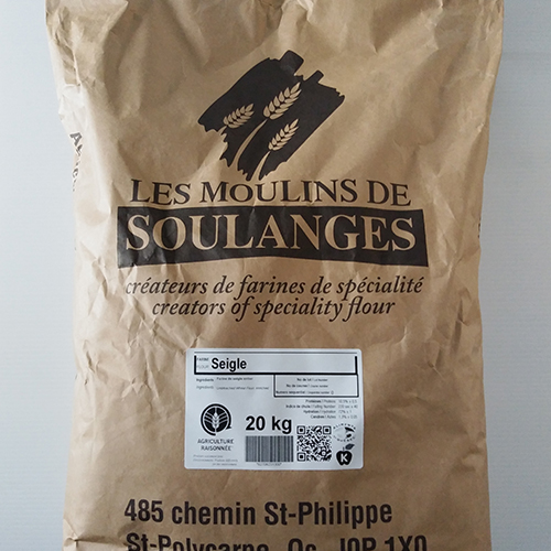 Whole Rye Flour Quebec 20 Kg